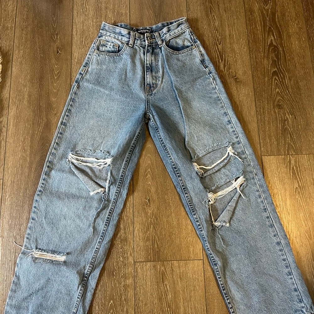 PrettyLittleThing Blue Denim Jeans
